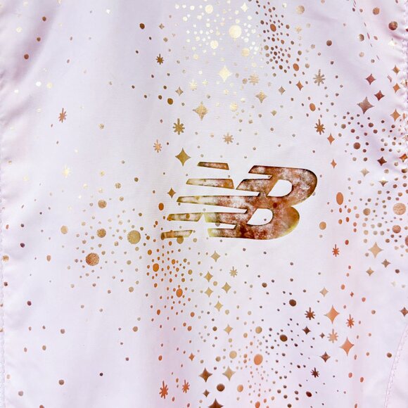 NEW BALANCE Pink iridescent windbreaker jacket | Sporty casual | Medium - Picture 9 of 10